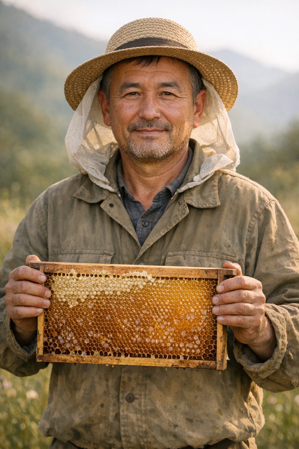 Beekeeper in the Tian Shan region